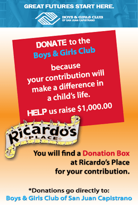 Ricardo's Place SJC supports the Boys & Girls Club of SJC